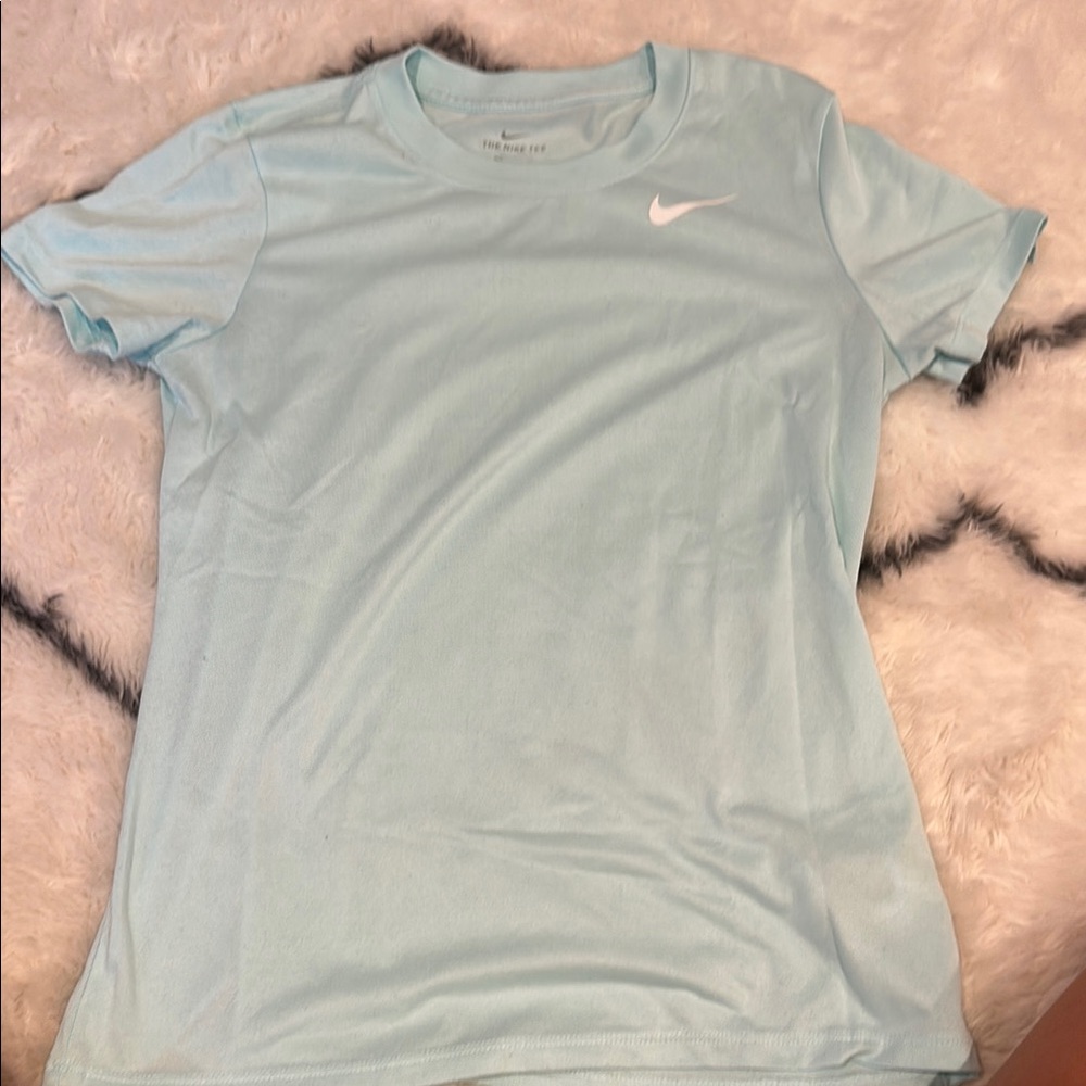 Nike Women's Light Blue T-Shirt